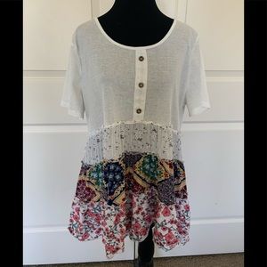 Umgee floral flowy large blouse